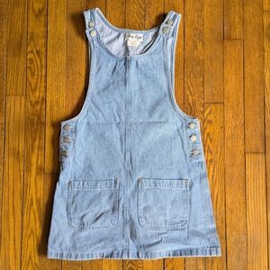 Vintage Kids Girls 14 Denim Overall Dress